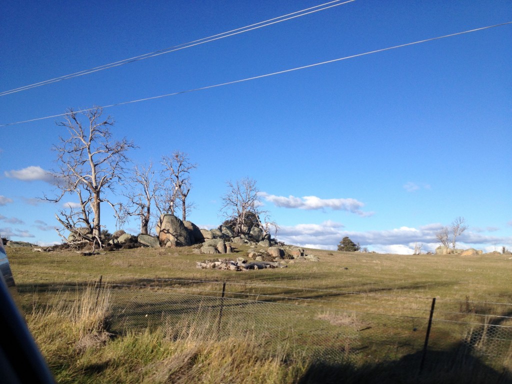 Perfectly round boulders in teh middle of the desert