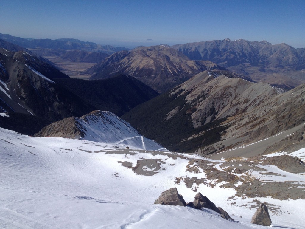 Looking back down Craigieburn Resort