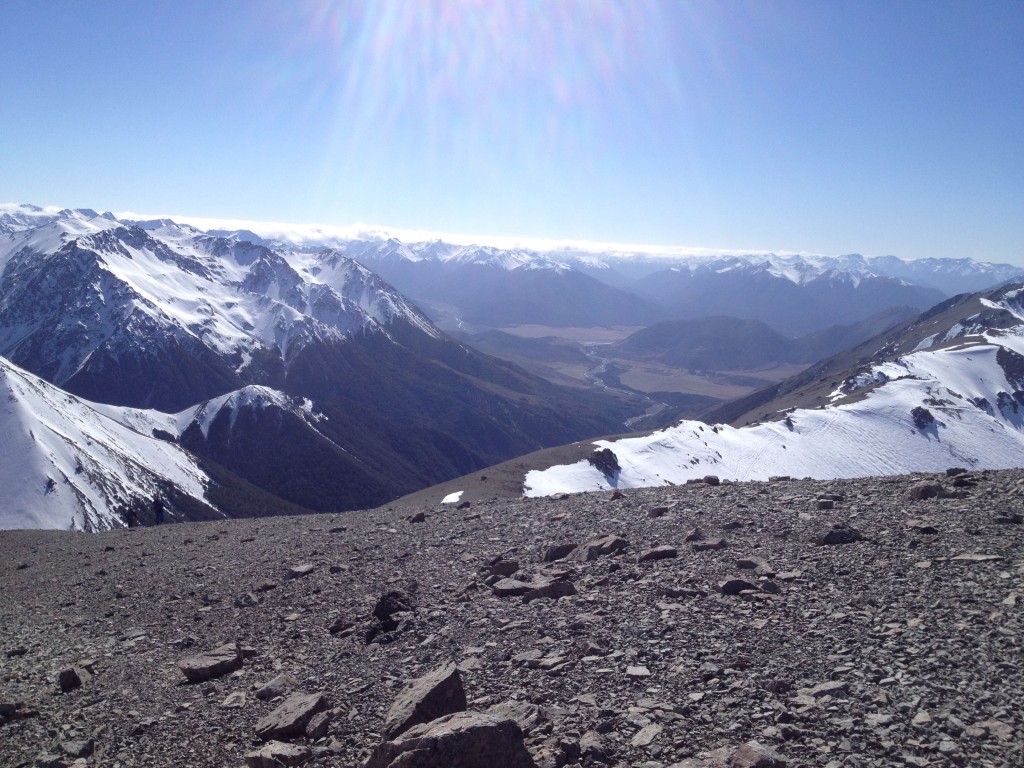 Looking north towards Arthurs Pass and the Main Divide