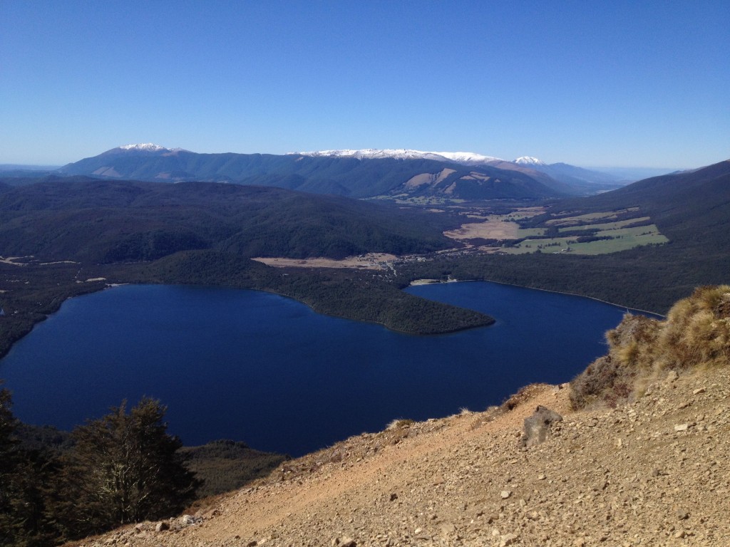 Looking down at Lake Rotoiti