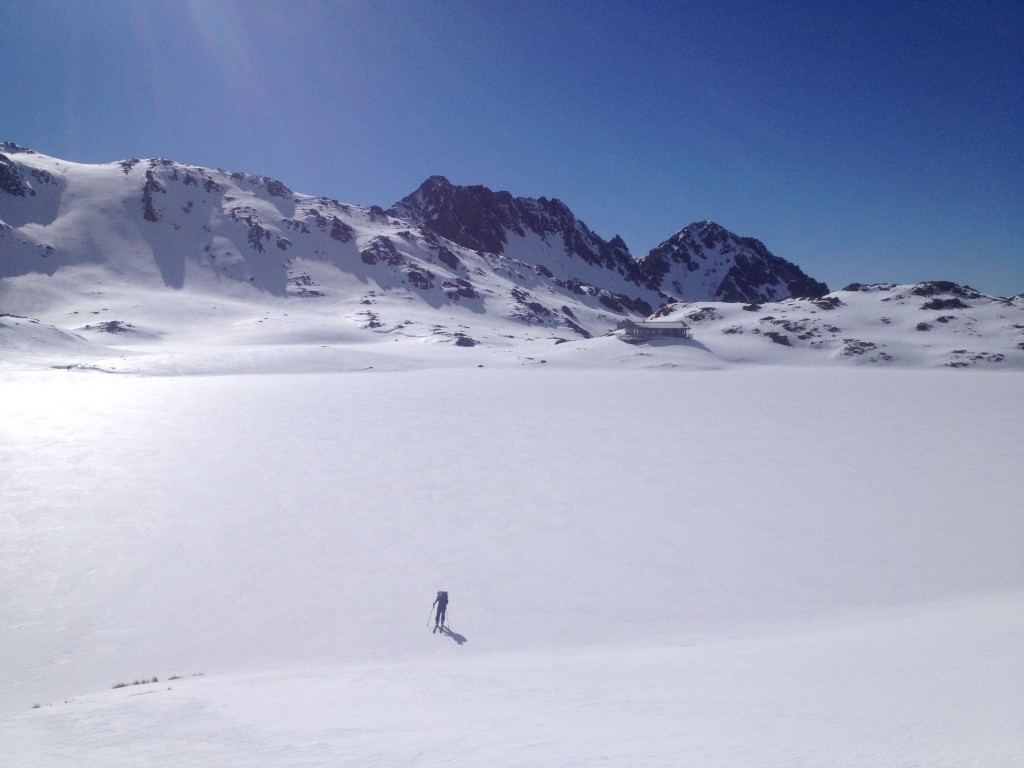 Setting out from the hut