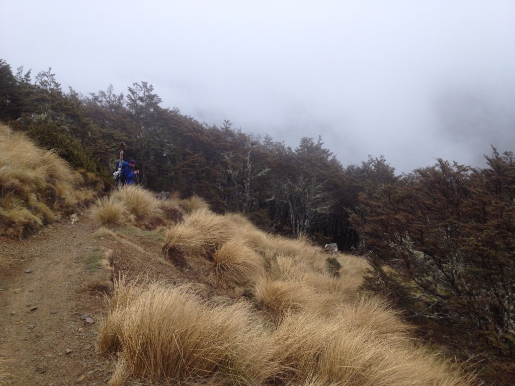 Manu getting out of the alpine