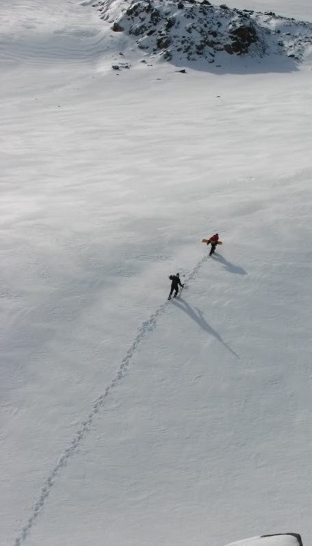 Hiking up the Flett Glacier on Mount Rainier