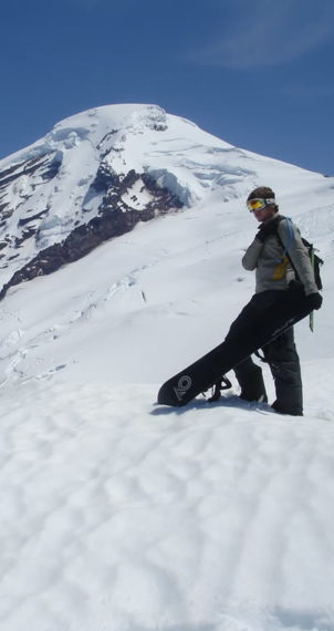 Looking up the Coleman Glacier route on Mount Baker