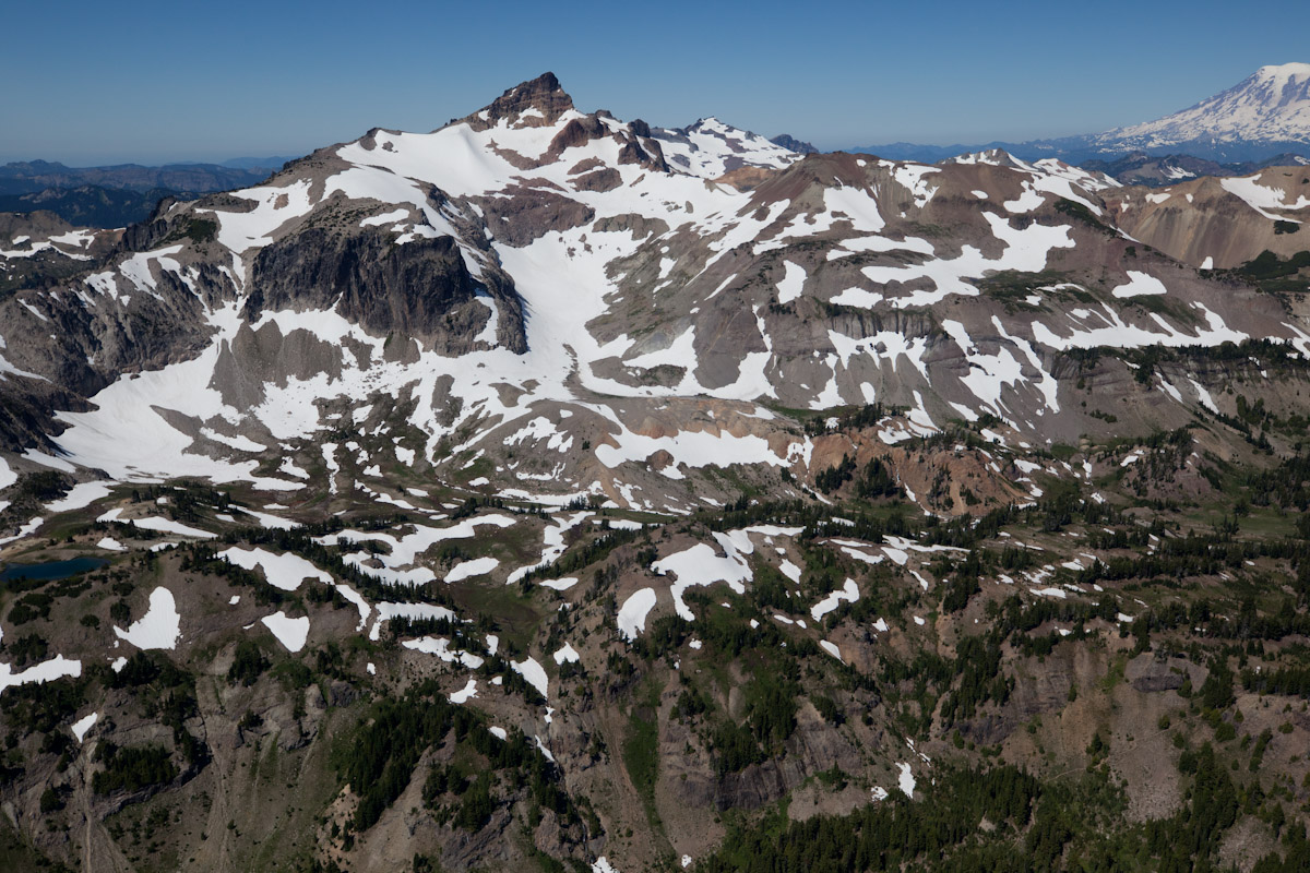 A scenic shot of Old Snowy and the Goat Rock Wilderness