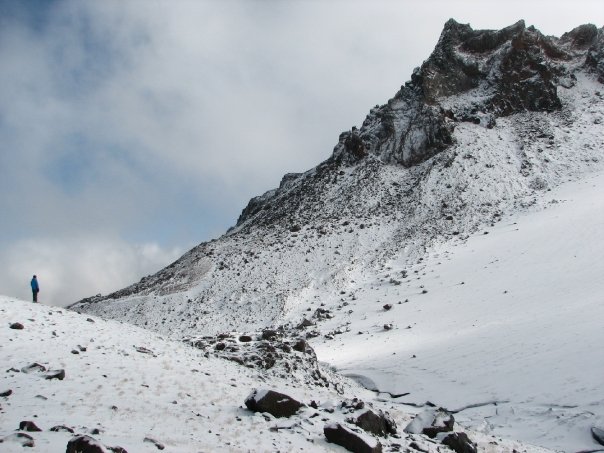 Echo Rock and the Flett Glacier in Mount Rainier National Park