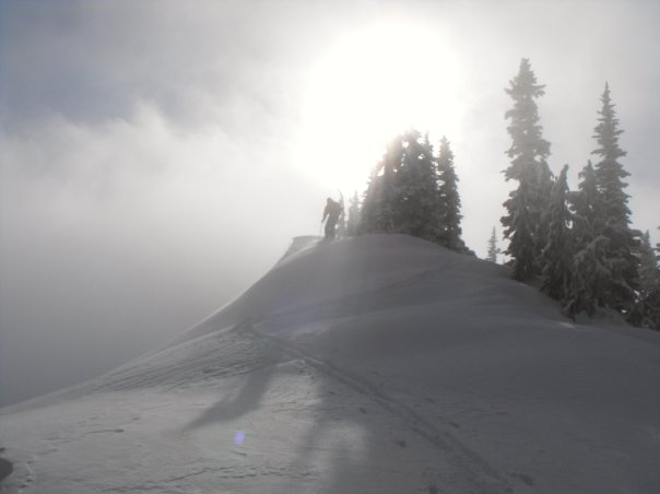 Ski touring to the summit of Bullion Peak