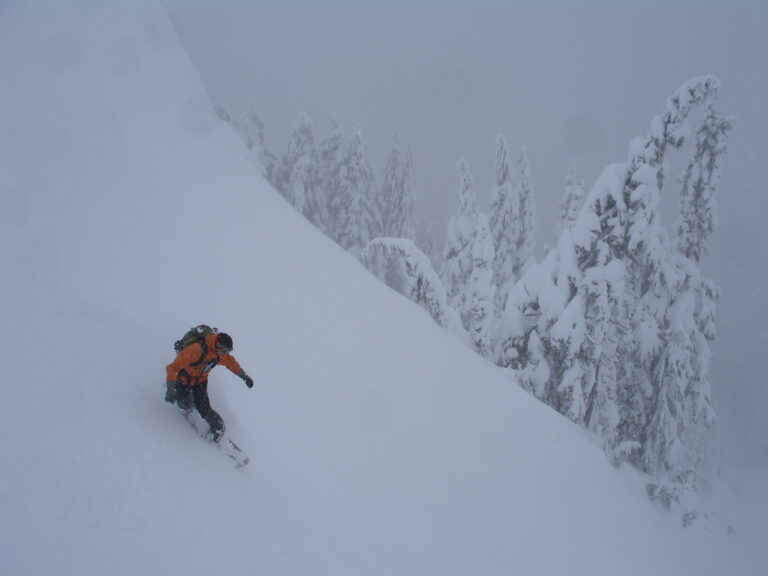 John ripping into Gunbarrel in the Silver Basin of the Crystal Mountain backcountry