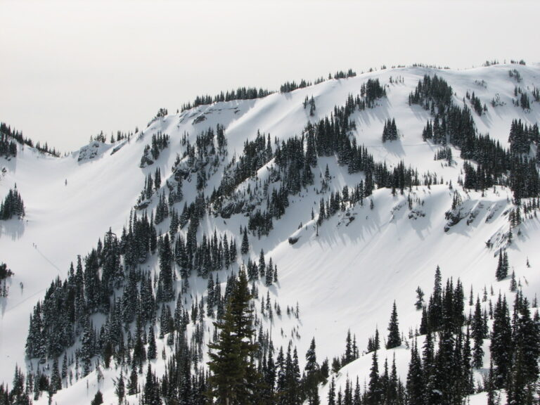 Looking at some of the ski touring options in Lake Basin in the Crystal Mountain Backcountry