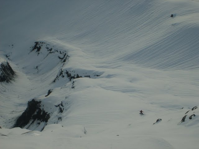 Riding down the lower slopes of Van Trump Park