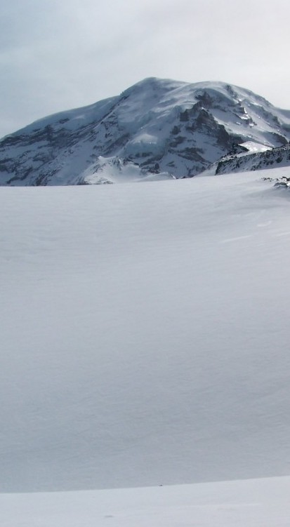 Snowboarding the Flett Glacier Mid Winter in Mount Rainier National Park