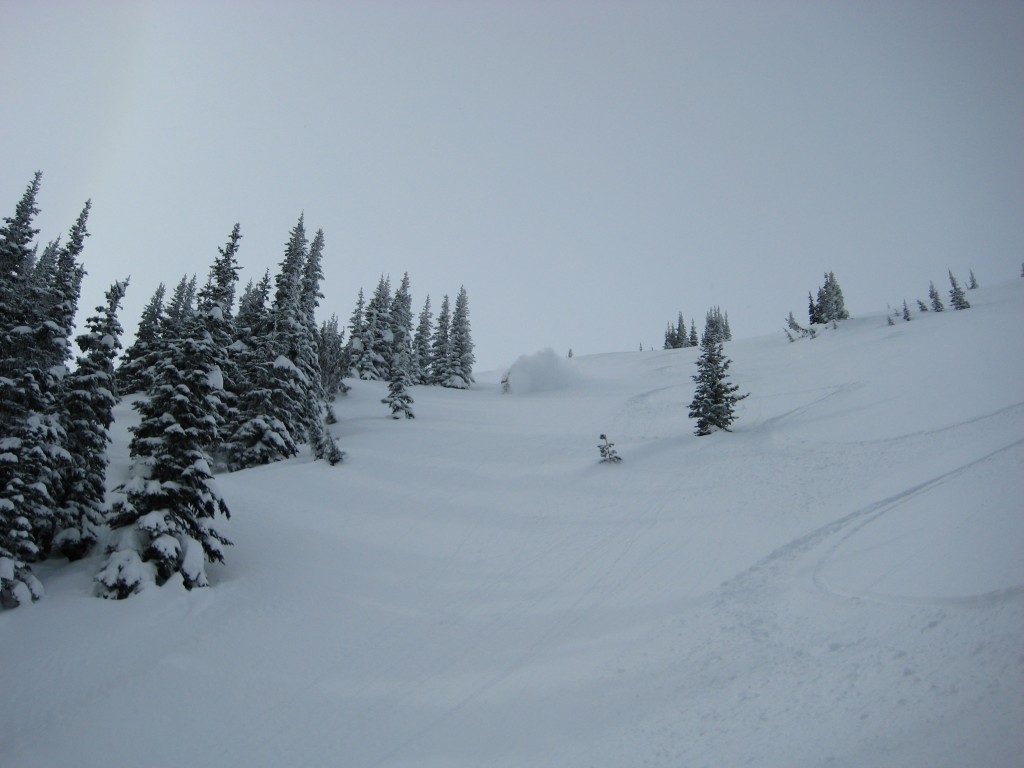 Snowboarding into the Crystal Mountain backcountry near Cement Basin, Lake Basin and East Peak