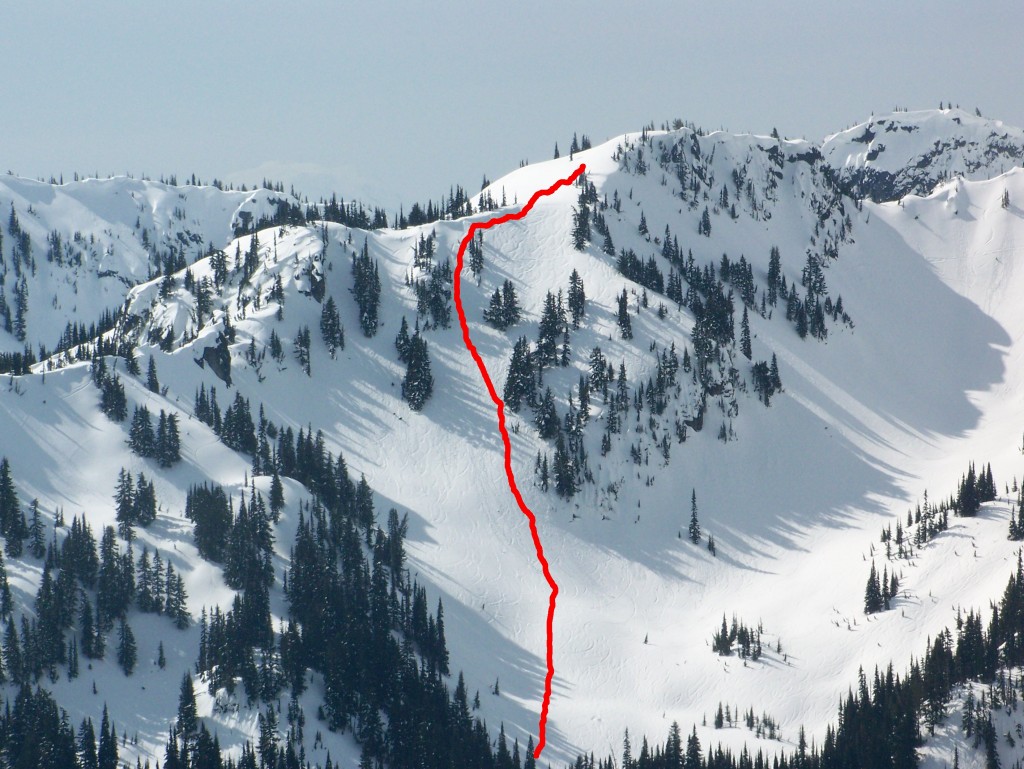 Joes Bad ass shoulder in the Crystal Mountain Southback