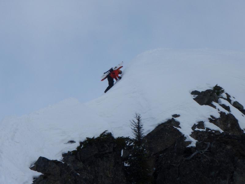 Climbing up a ridge