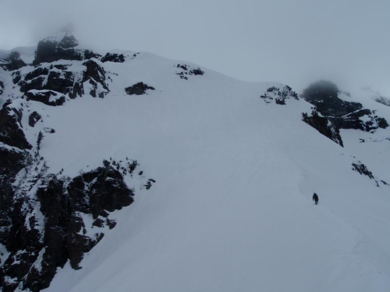 Ski touring up the Pride Glacier on Kyes Peak