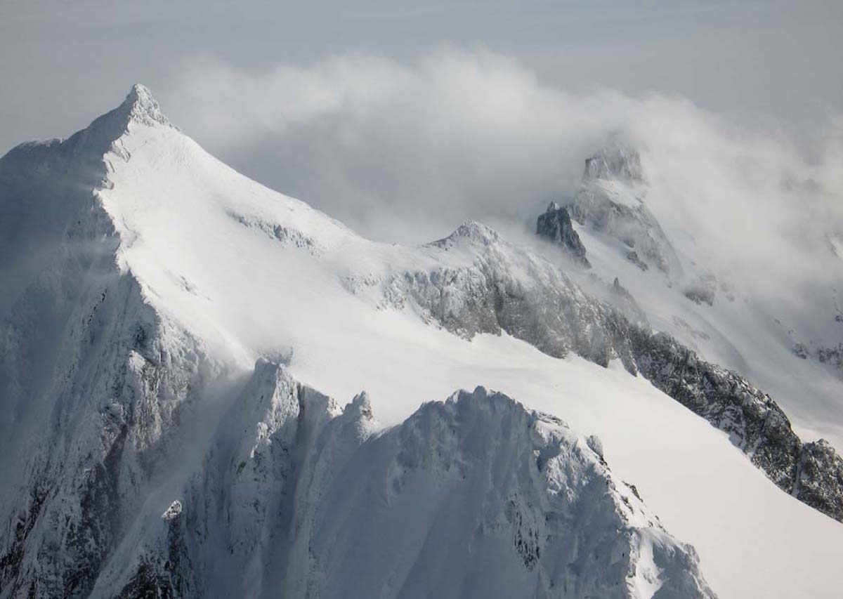 Looking at Sahale Peak in the North Cascades