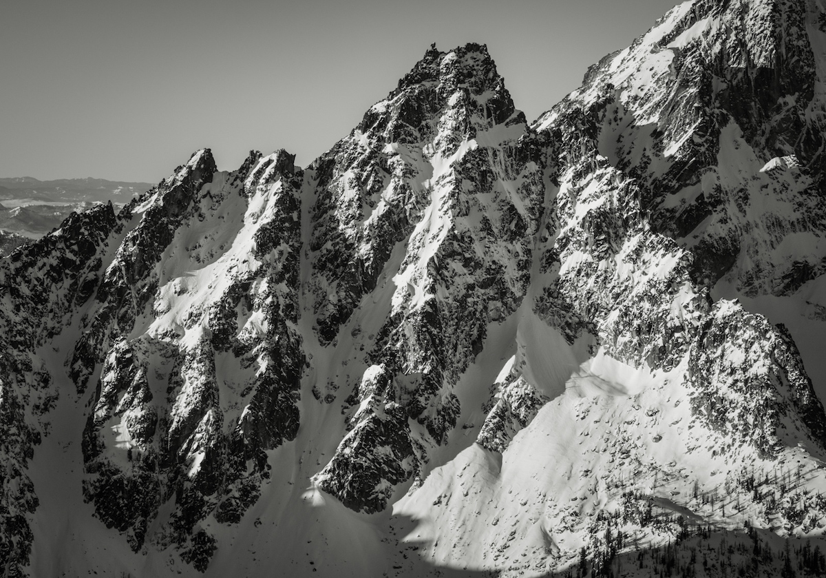 Looking at Sherpa Peak in Alpine Lakes Wilderness