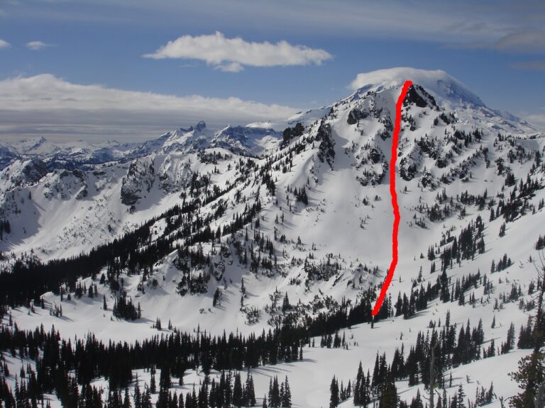 Our line down the Shepard Peak in the Backcountry