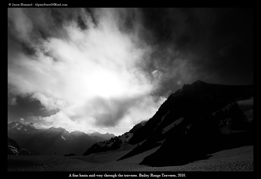 A moody weather day in the Olympic Mountains