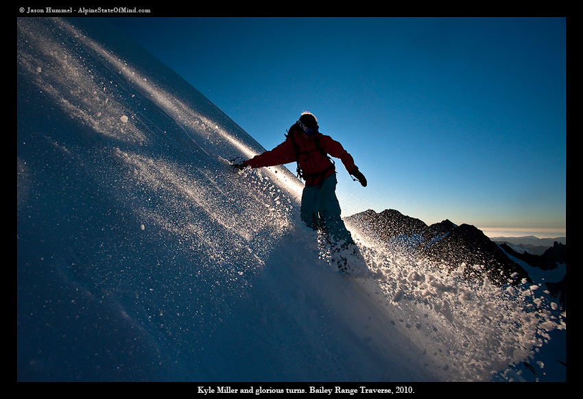 Finding great snowboarding turns on Mount Ruth