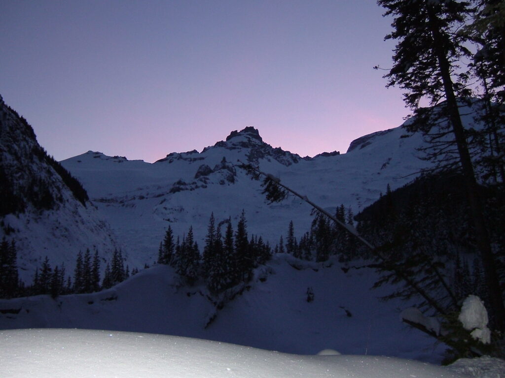 Heading to the White River Campground in the dark