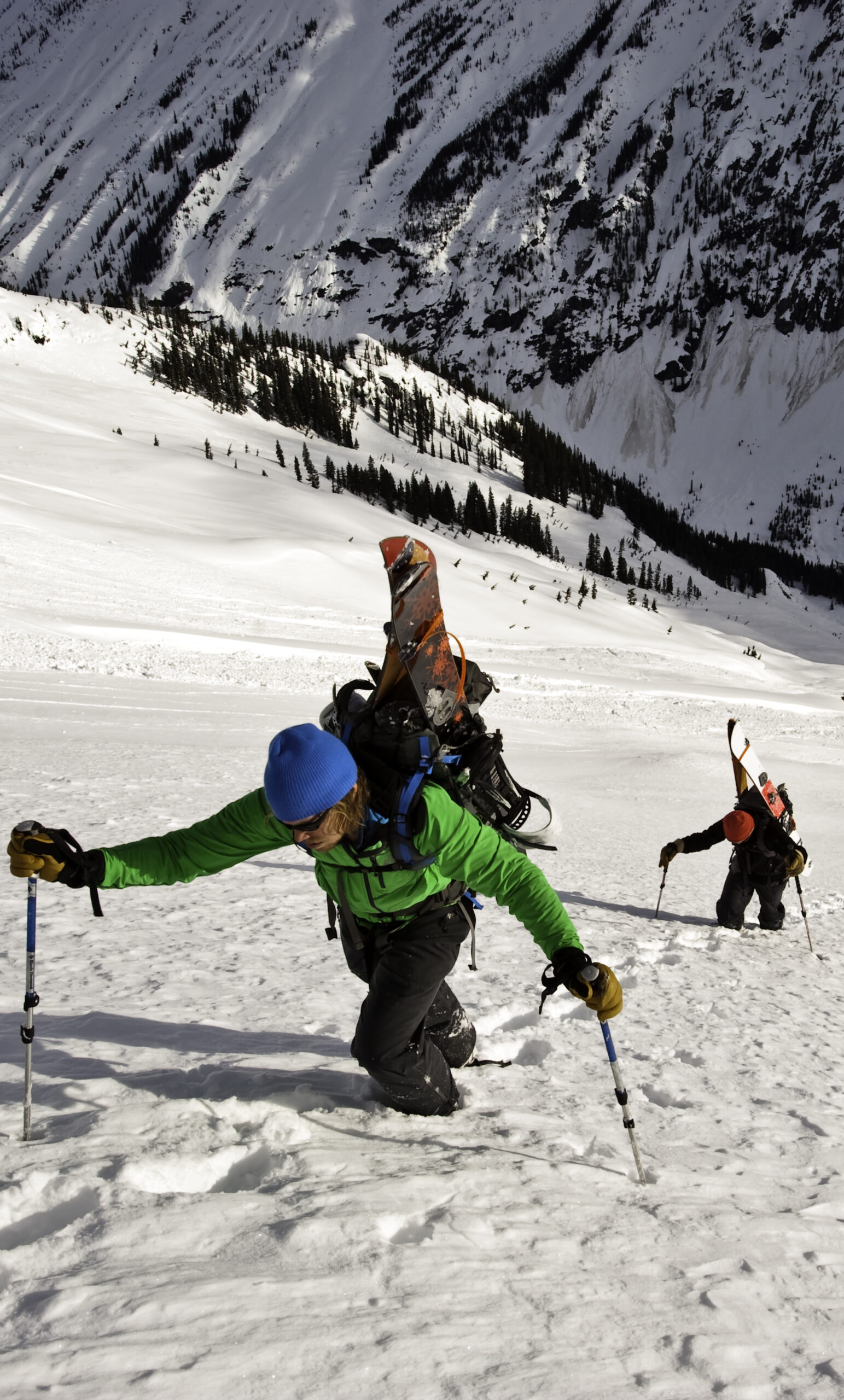 Making our way up to the Northeast col of Goode Mountain in the North Cascades