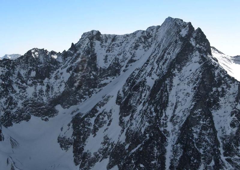 Looking at the Northwest couloir on Mount Fernow