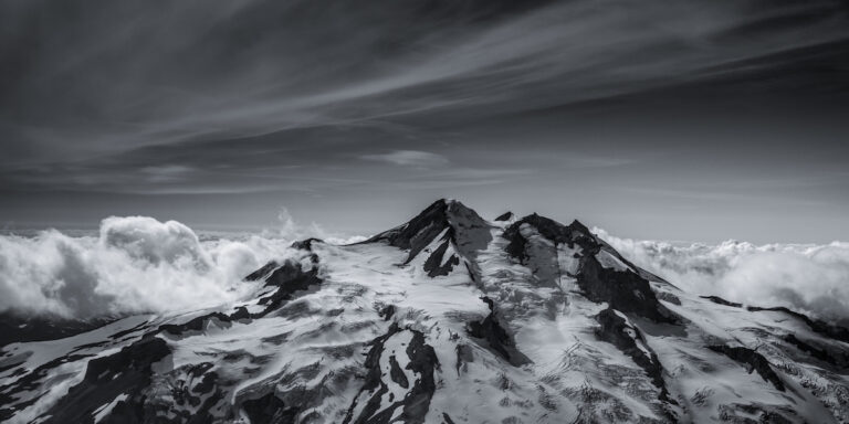 Looking at the Chocolate Glacier on Glacier Peak in Washington State