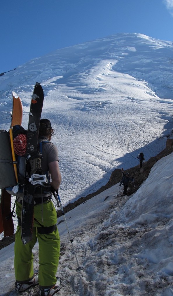 Climbing the Emmons Glacier on Mount Rainier