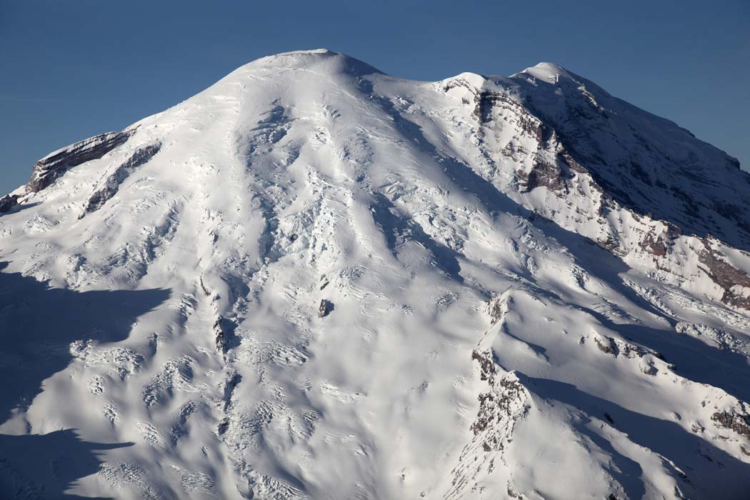 Looking at the Emmons Glacier on Mount Rainier