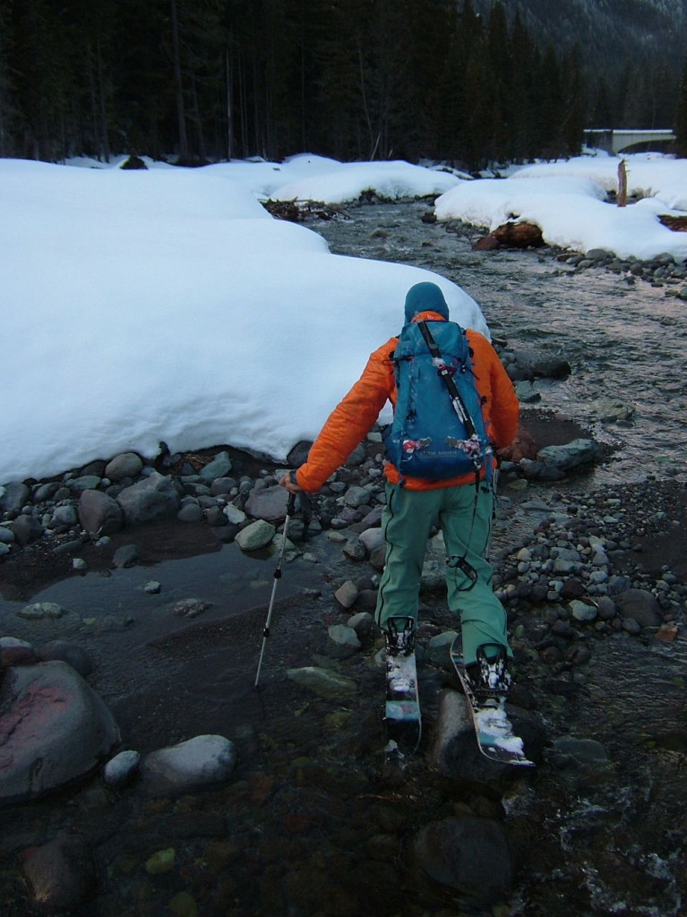 Literally skinning on Fryingpan Creek