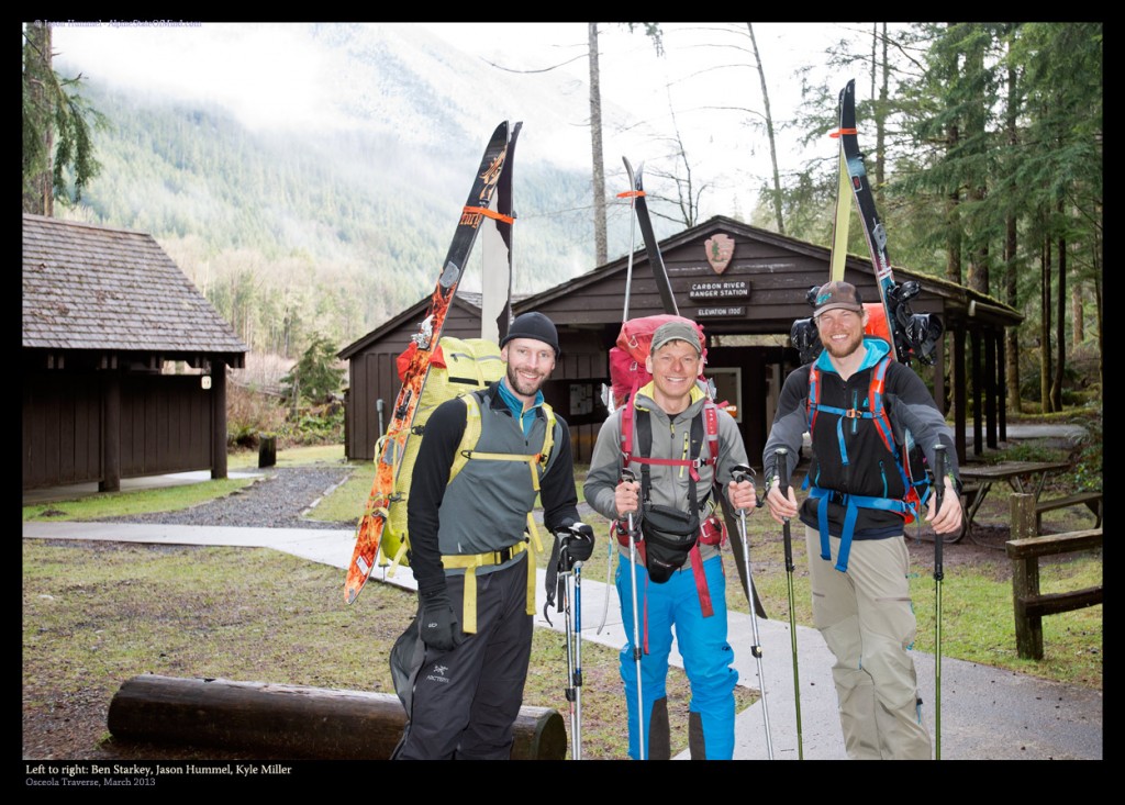 Getting ready to ski tour at the Carbon River