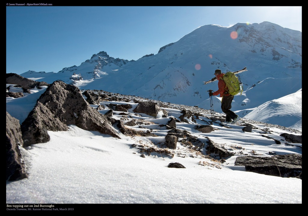 Ben Hiking up to the 3rd Burrough in Mount Rainier National Park