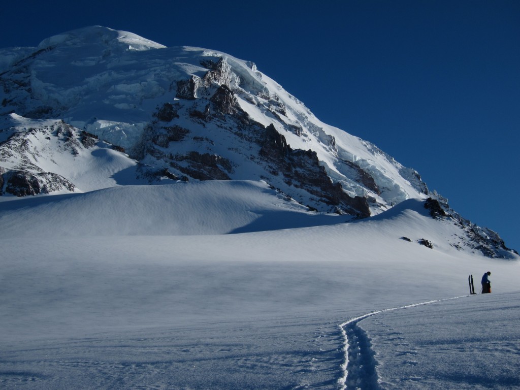 Time to transition to ride mode in Mount Rainier National Park during the Osceola Traverse