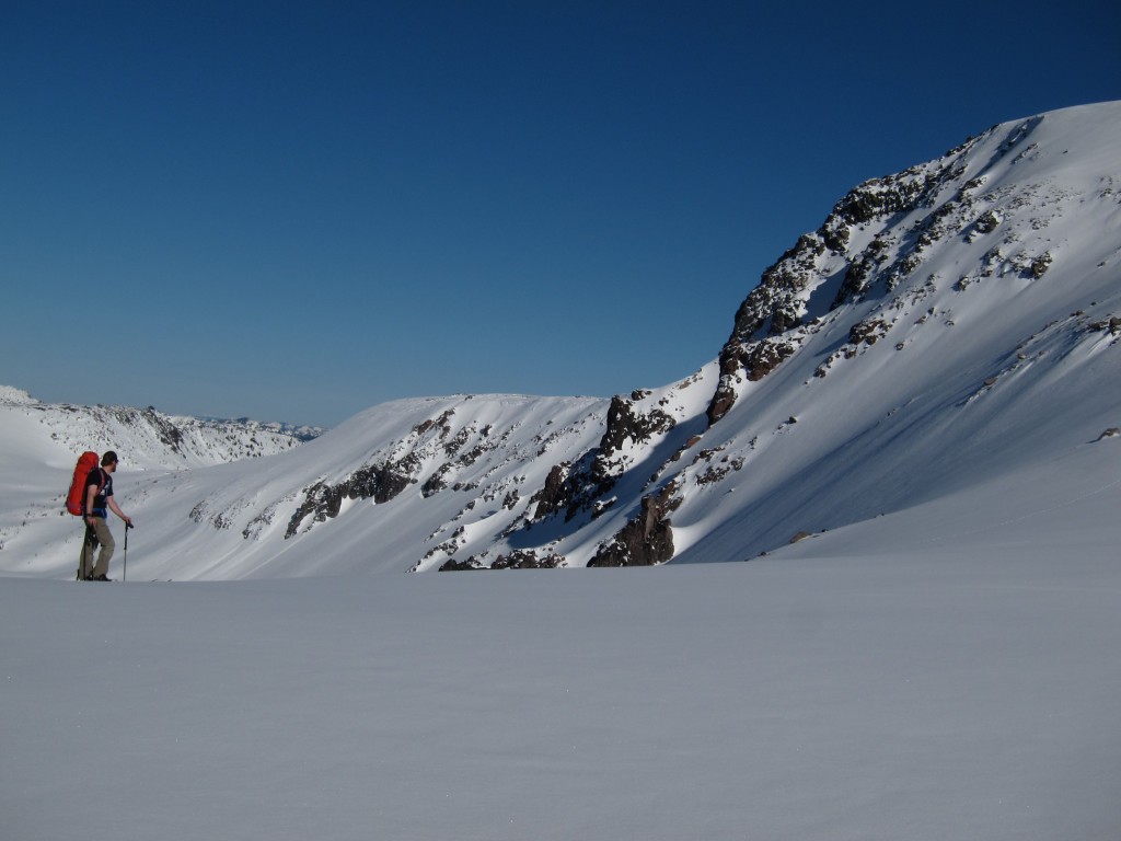 Looking at the North face of the Burroughs into Berkley Park in Mount Rainier National Park