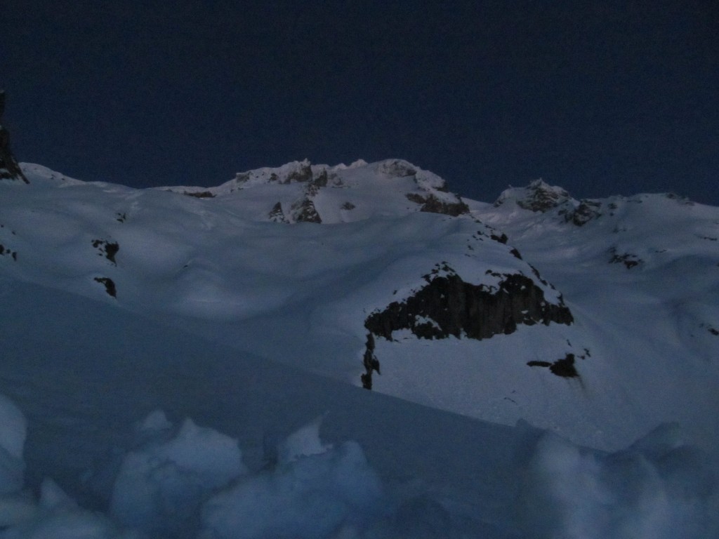Some epic night time photography with a point and chute of the Scimitar and Kennedy Glaciers
