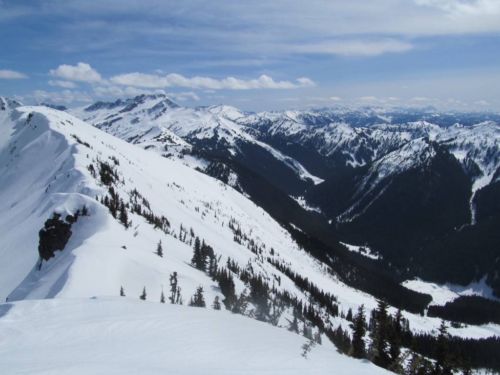 Looking down into the North Fork of the Sauk