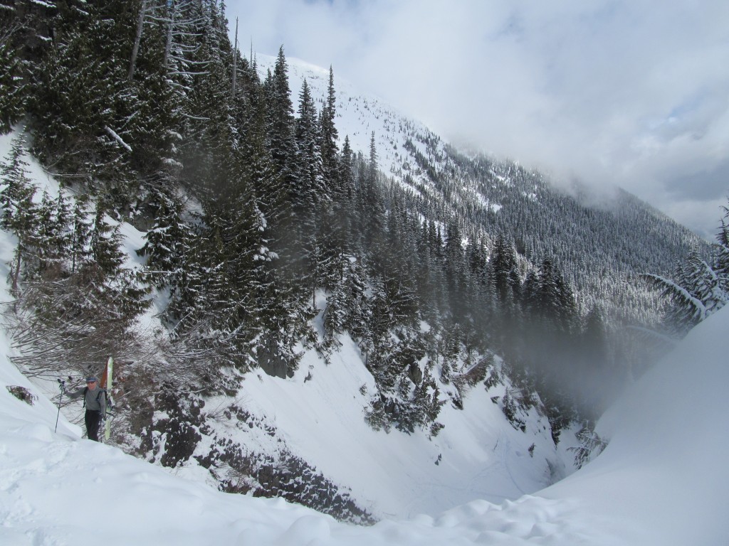 Looking back down towards Fryingpan Creek