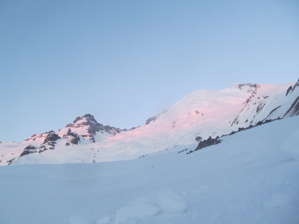 Alpenglow on the Emmons from the Emmons