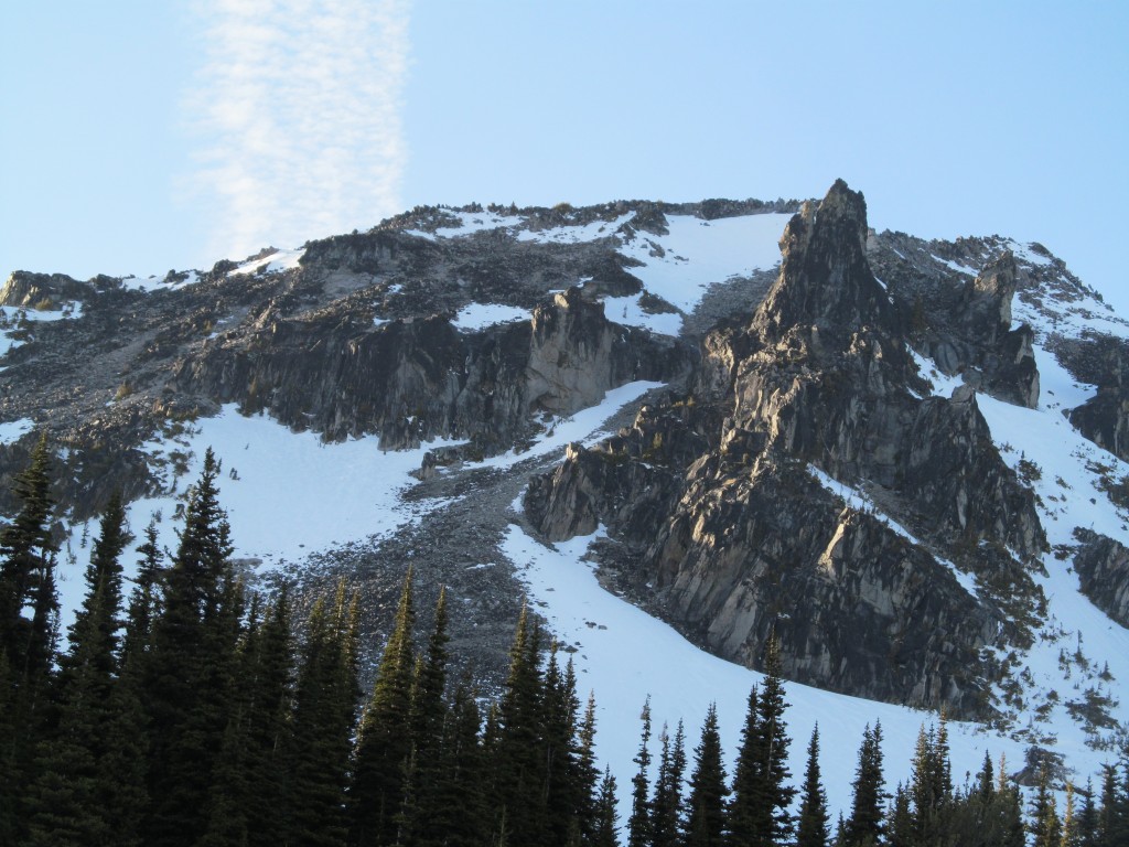 Sunset alpenglow on Old Desolate