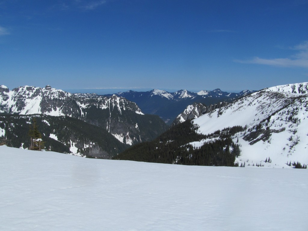 Looking west at Mother, The Olympics and Pacific point