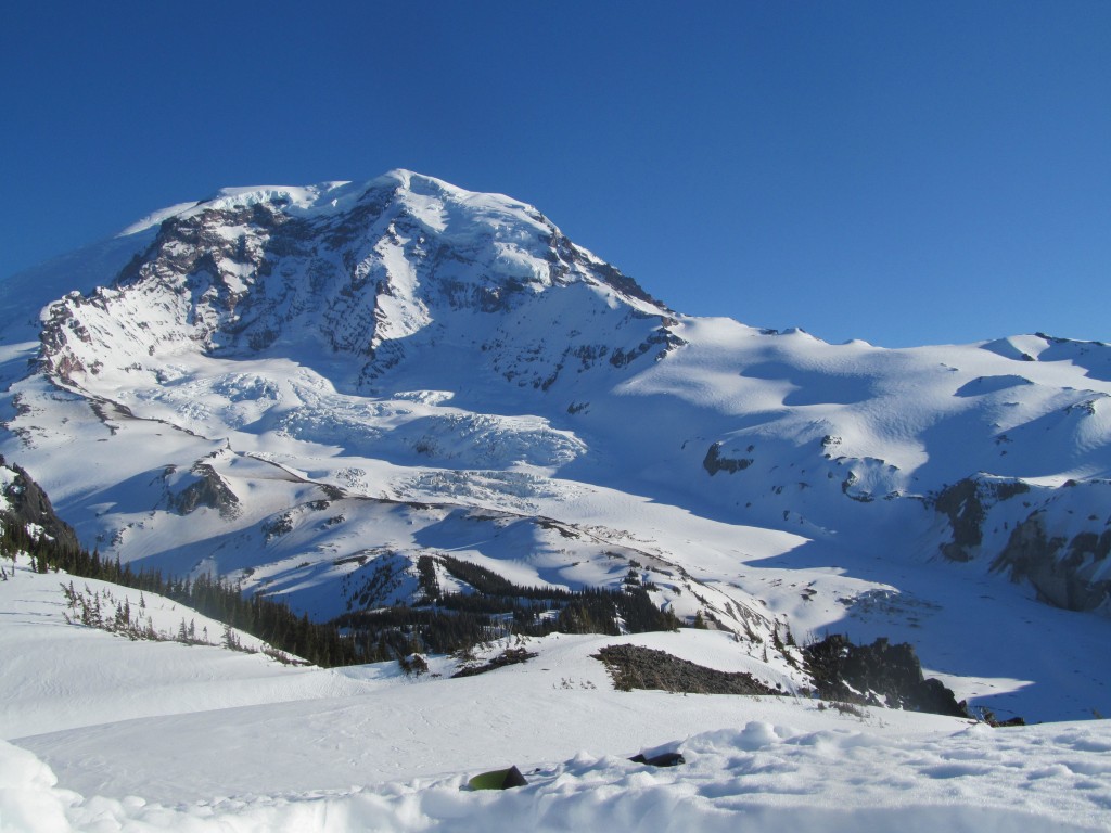 Afternoon shadows cast on the Carbon Glacier