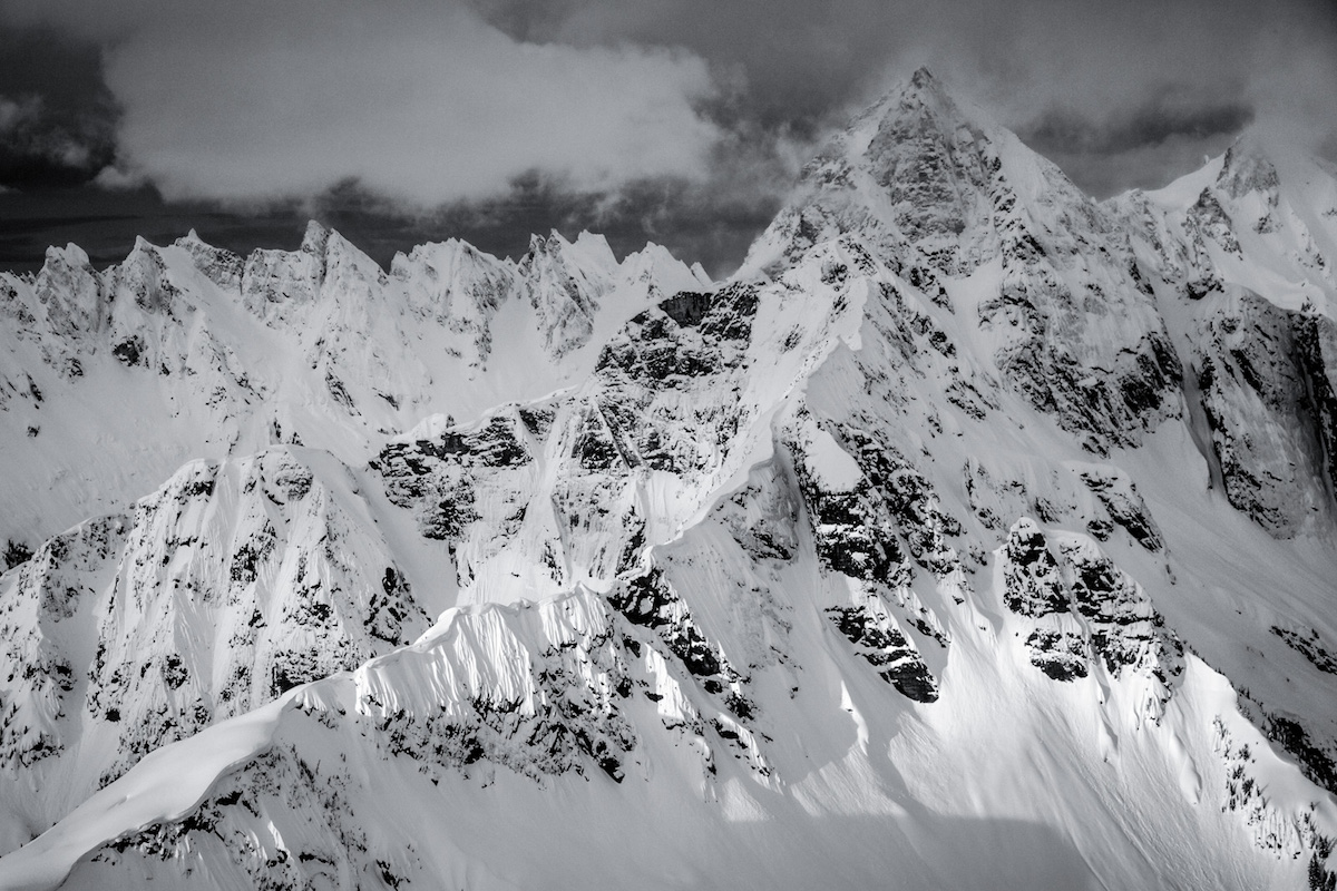 Looking at the Picket Range in the North Cascades of Washington