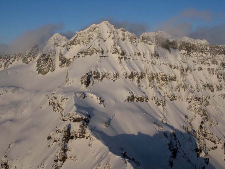 Looking at Columbia Peak in the Monte Cristo Washington