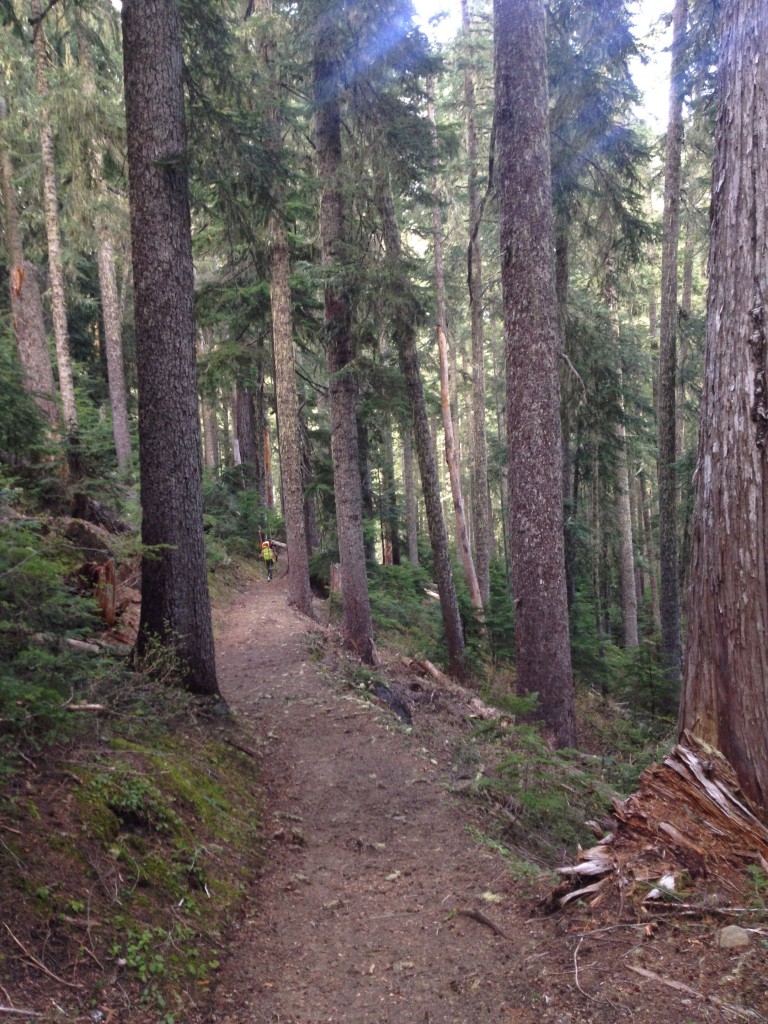 Hiking back down Frying Pan Creek