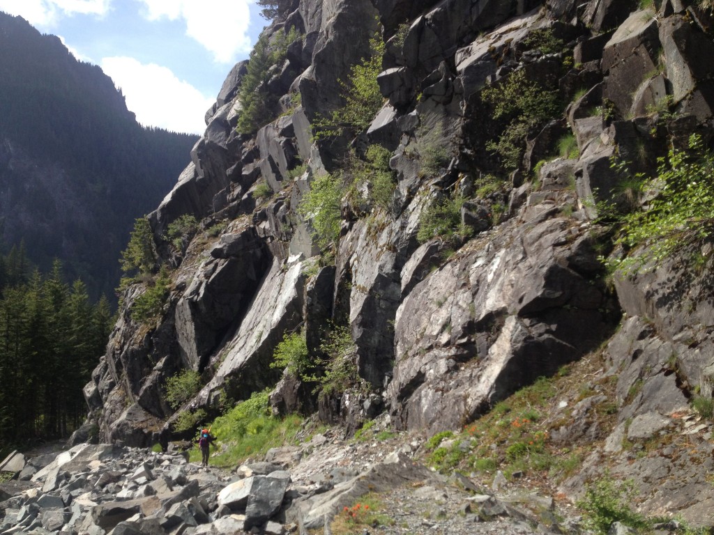 Heading up the Caron River Valley