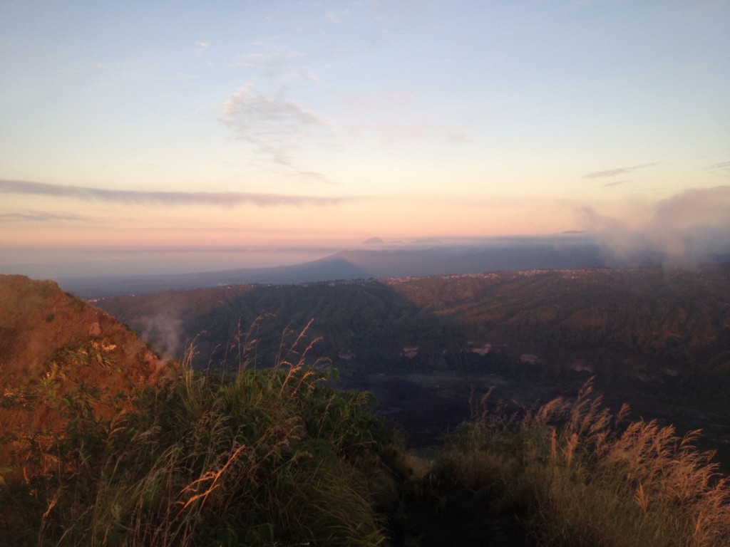 The shadow of a volcano