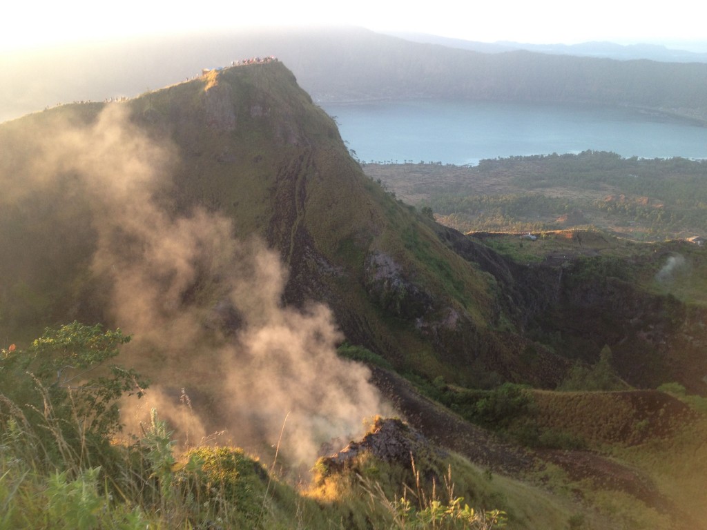 Steaming volcano