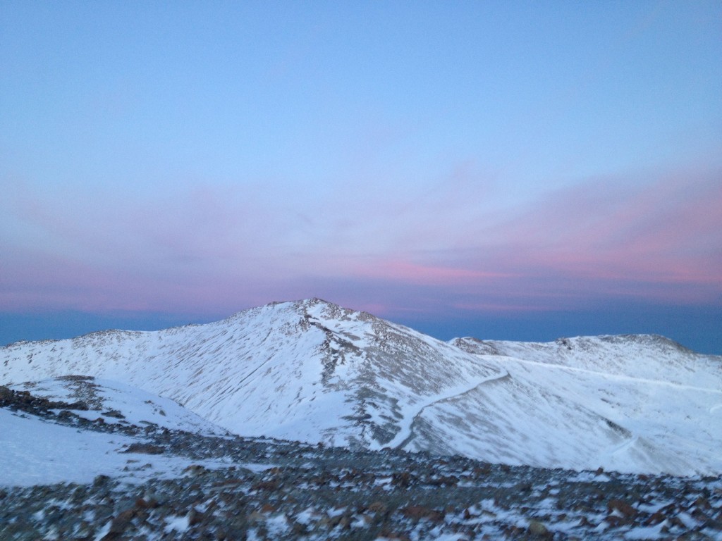 Finally reaching Dobson as the sunsets to a full moon