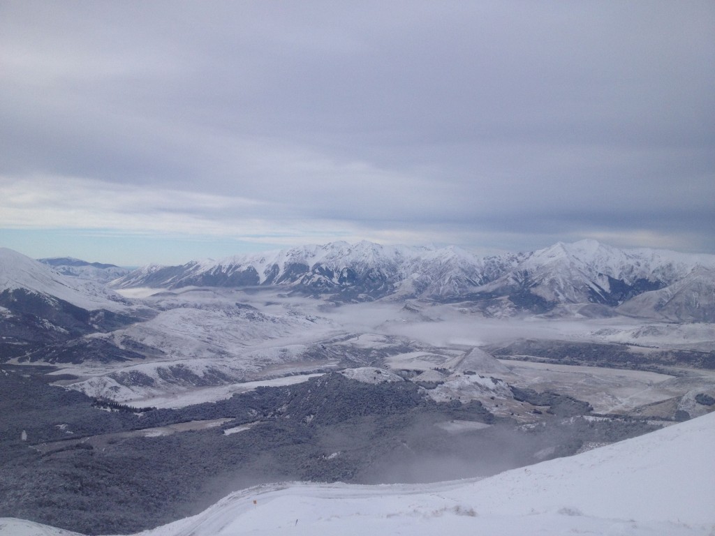 Classic white knuckle kiwi ski field road